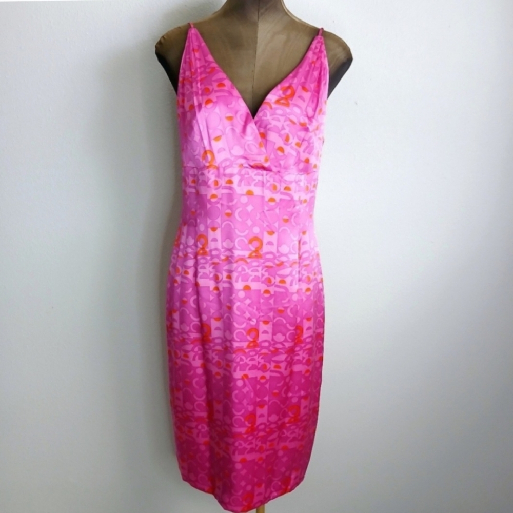 Kathlin Argiro Hot Pink Silk Sleevless Dress Size 12